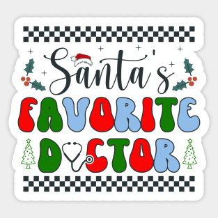 Santa's Favorite Doctor Sticker